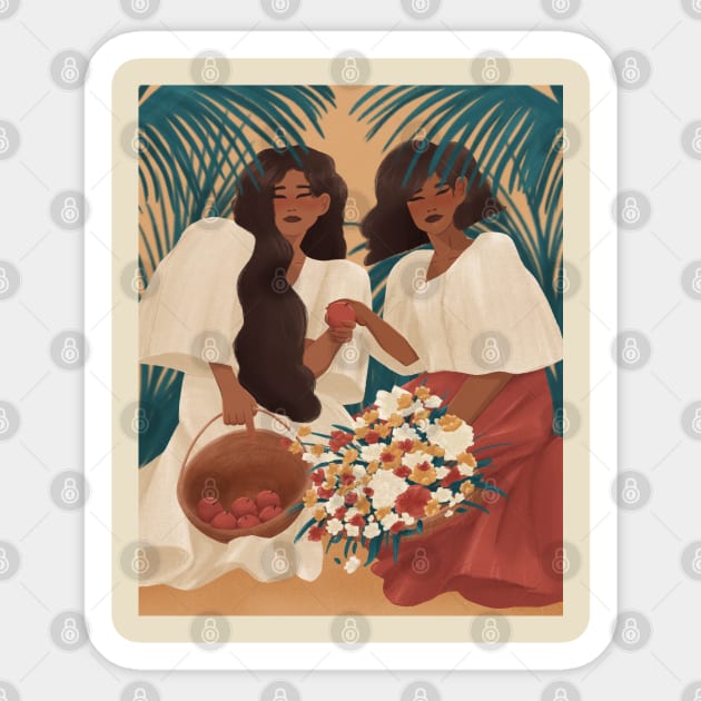 Filipina Beauties and Apples Sticker by samsum.art